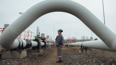 The Eustream gas centre in Velke Kapusany, Slovakia. Ukraine's pipeline network has long transported Russian gas into Slovakia and other European countries. Getty Images
