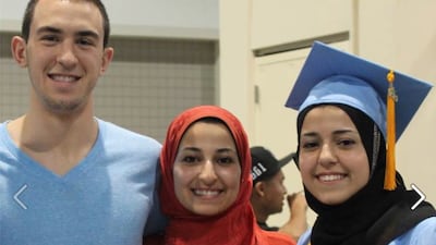 Deah Shaddy Barakat, 23, his wife Yusor Abu-Salha, 21, and her sister Razan Abu-Salha were killed in the university town of Chapel Hill. Courtesy facebook.com/ourthreewinners