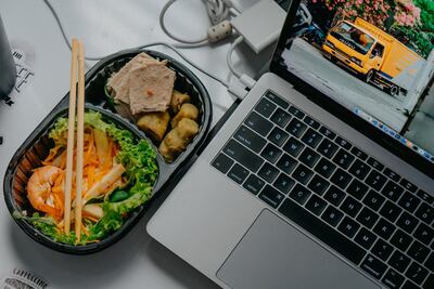 Try not to eat or drink within splashing distance of your computer. Unsplash / Tai Ngo