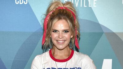 Natalie Stovall of Runaway June attends virtual radio row during the 55th Academy of Country Music Awards at Gaylord Opryland Resort & Convention Centre on September 15, 2020 in Nashville, Tennessee. AFP