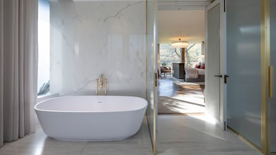 One of six bathrooms