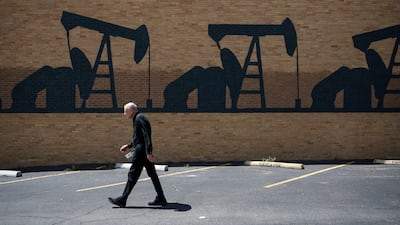 The oil market has been supported by expectations that US Federal Reserve would cut interest rates in December, which would boost both economy and energy demand. Seen here, a pump jack mural in Texas. Reuters
