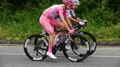 UAE Team Emirates rider Tadej Pogacar during the stage. AFP