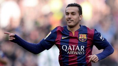 Pedro has signed a new contract at Barcelona but a lack of starting opportunities could see him leave. Josep Lago / AFP