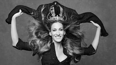 Sarah Jessica Parker in a variation of Chanel's little black jacket. Courtesy Fashion Forward