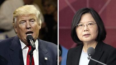 An official Chinese newspaper called US president-elect Donald Trump "as ignorant as a child" after he suggested he was reconsidering how America deals with Taiwan and the One-China policy. His earlier phone call with Taiwanese president Tsai Ing-wen, right, after winning the US election had already ruffled some feathers in China. Evan Vucci, Chiang Ying-ying/AP Photo