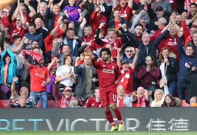 Mohamed Salah scored the only goal of the game in Liverpool's win over Brighton. EPA
