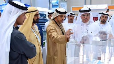 The Vice President, Prime Minister and Ruler of Dubai, Sheikh Mohammed bin Rashid Al Maktoum, visited the Abu Dhabi Sustainability Week, ADSW 2018, the largest sustainability gathering in the Middle East. Wam