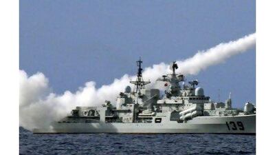 China's naval operations in the South China Sea, above, are one reason why the US is expanding its military presence in the Pacific. But as one reader notes China's greatest leverage over the US is economic. (AP / Pu Haiyang)