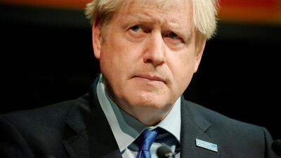 Britain's Prime Minister Boris Johnson reacts during the Convention of the North at the Magna Centre in Rotherham, Britain September 13, 2019. Reuters