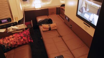 The First Apartments have a wealth of amenities, from massage functions to the ability to change seat firmness, a chilled minibar and a range of custom mood lights. Courtesy Jonny Clark