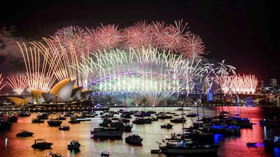 Fireworks over Sydney Opera House and Harbour Bridge during New Year’s Eve celebrations in Sydney, Australia. Reuters