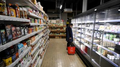 A supermarket in Marseille. In France, real household incomes increased by 0.8 per cent in the third quarter of 2022. AFP