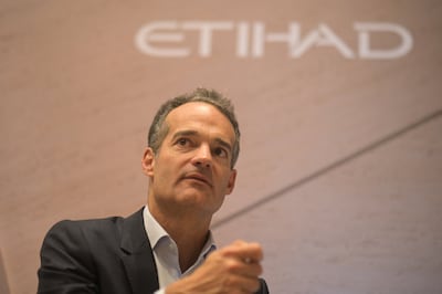 Etihad Aviation Group chief executive Antonoaldo Neves at the International Air Transport Association (Iata) Annual General Meeting in Rio de Janeiro, Brazil. Reuters