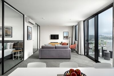 A two-bedroom apartment at Quest South Perth Foreshore. Photo: Quest Hotels