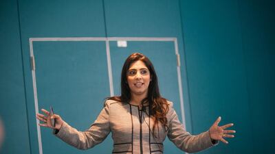 Fazeela Gopalani, head of education at ACCA, speaks. Alex Atack for The National.