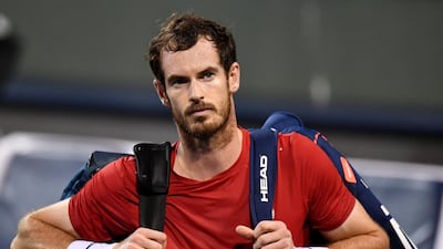Andy Murray of Britain leaves court after losing against Fabio Fognini of Italy in the Shanghai Masters in October 8. AFP