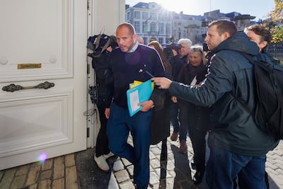 Belgian Defence Minister Theo Francken arrives for the weekly Council of Ministers on Friday. EPA