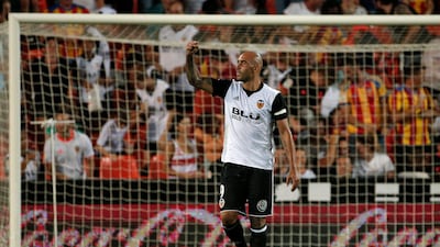 Simone Zaza scored the only goal of the game to get Valencia off to a winning start in the Primera Liga against Las Palmas. Manuel Bruque / EPA