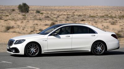 The S 63 is powered by a 4.0-litre V8. Chris Whiteoak / The National