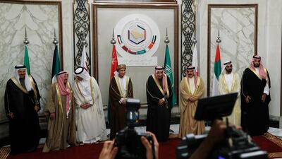 Leaders of the Gulf Cooperation Council at an annual summit in Riyadh, Saudi Arabia. AP