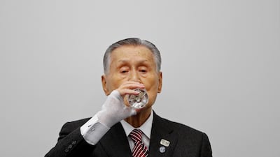 Yoshiro Mori, President of the Tokyo 2020 Olympic Games Organising Committee, during a news conference on Monday. Reuters
