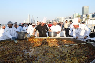 Abu Dhabi Food Festival broke the world record for the largest meat stew. Courtesy Abu Dhabi Food Festival