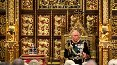 Prince Charles delivers Queen Elizabeth II’s speech. The State Opening of Parliament formally marks the beginning of the new session of parliament. Getty Images