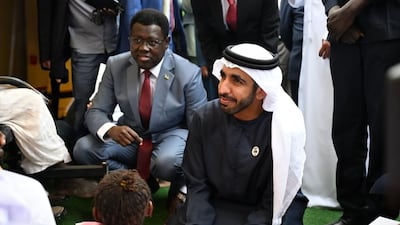 Sheikh Shakhbout bin Nahyan visits the Gorom Refugee Camp in Juba, South Sudan, in March. Wam