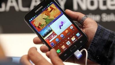 The Galaxy Note costs Dh2,500 in the UAE. Wolfgang Kumm / EPA