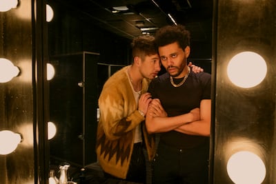 Barry Keoghan, left, and Abel "The Weeknd" Tesfaye in Hurry Up Tomorrow. Photo: Andrew Cooper / Lionsgate