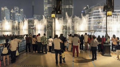 Fans also got a special treat as the Dubai Fountain played Exo's hit 'Power'. Antonie Robertson / The National