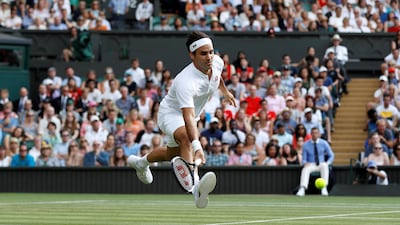 Tennis - Wimbledon - All England Lawn Tennis and Croquet Club, London, Britain - July 6, 2018. Switzerland's Roger Federer plays a shot during his third round match against Germany's Jan-Lennard Struff. REUTERS/Peter Nicholls TPX IMAGES OF THE DAY