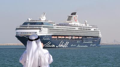 Dubai expects cruise tourism to grow by 30 per cent in 2016-2017 season, with 155 cruise vessels carrying 650,000 people, based on pre-bookings. Jeffrey E Biteng / The National