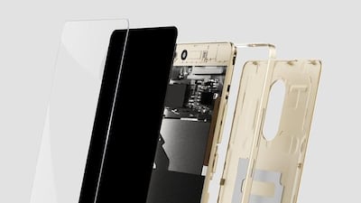 Above, a parts breakdown of Tecno's Phantom 6 smartphone. Courtesy Tecno Group
