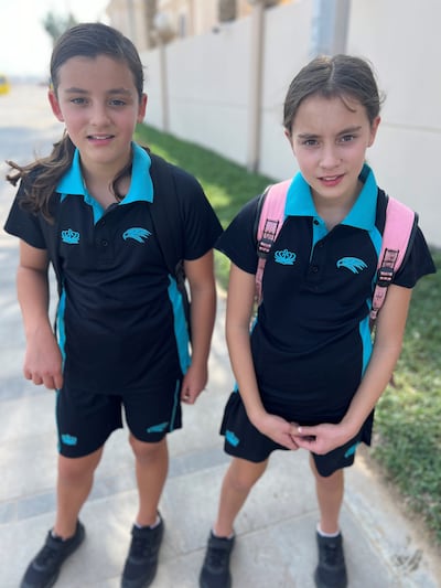 Emma, left, and Naja had their world turned upside down when they first arrived at school as 11 year olds in January 2024. Phil Johnson / The National