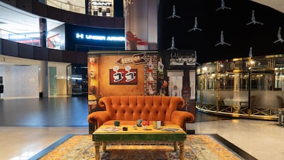 The Central Perk Cafe set on display at the Waterfall Atrium at The Dubai Mall. Courtesy The Dubai Mall