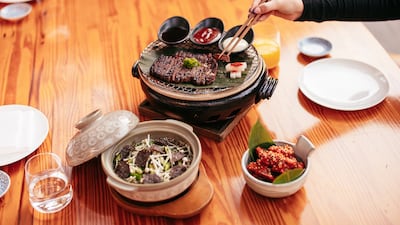 Japanese restaurant Netsu offers warayaki-grilled Wagyu beef on its iftar menu. Photo: Netsu