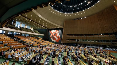 Attendees during the United Nations General Assembly (UNGA) in New York, US, on Monday, Sept. 28, 2026. The theme of the 81st session of the United Nations General Assembly is "Restoring trust, managing transformation: A United Nations that delivers for all. "Photographer: John Lamparski / Bloomberg
