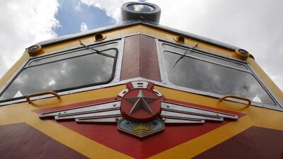 A Soviet-era electric train on display at the Museum of Railway Technology in Moscow. Sergei Karpukhin / Reuters