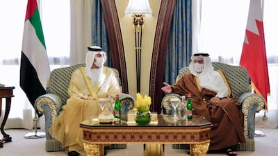 Sheikh Maktoum bin Mohammed, Deputy Prime Minister and Minister of Finance, meets Crown Prince of Bahrain Salman bin Hamad. All photos: Government of Dubai Media Office