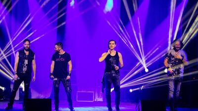 The Tenors of Rock at Caesar's Palace Dubai - l-r, Craig, Dan, Paul, Johnny. Courtesy Caesar's Palace