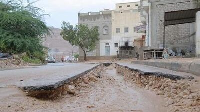 Flood damage in Tarim, a city in south-eastern Yemen, after heavy rainfall on May 2, 2021. Courtesy Hadramawt governorate media office