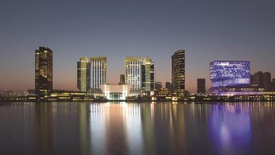 Property brokers say that rents at ADGM Square stand at about Dh2,600 per square metre – down from more than Dh3,000 at the start of the year. Courtesy Mubadala