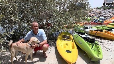 Mark Freeman, the owner and managing partner of Noukhada Adventure Company, which he set up because he liked kayaking in the mangroves in his spare time so much and wanted to give other people the opportunity to do it as well. Fatima Al Marzooqi/ The National