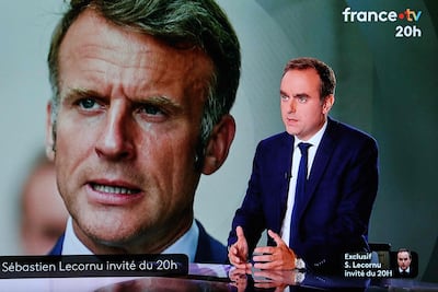 Sebastien Lecornu, who resigned as prime minister on Monday, said on national television that he would not seek to be reappointed. AFP