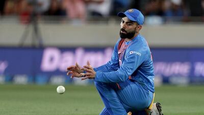 Virat Kohli drops Ross Taylor. AFP