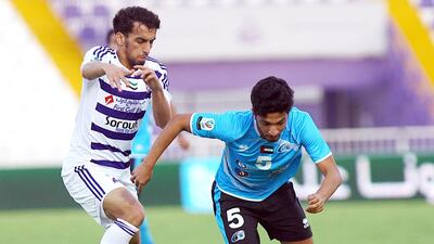 Amer Abdulrahman, right, the Baniyas star, reportedly has recovered from knee surgery. Satish Kumar / The National