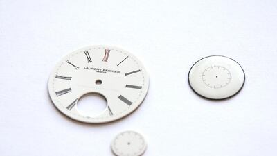 Parts for an Laurent Ferrier timepiece. Courtesy Atelier Laurent Ferrier