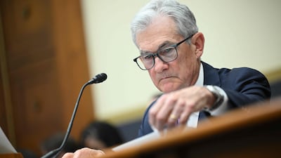 Federal Reserve Chairman Jerome Powell testifies before the US House financial services committee in Washington. AFP